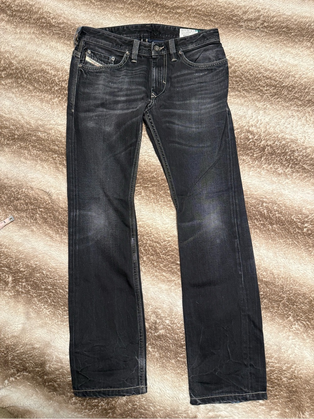 Men's Black Diesel Thanaz Slim-Skinny Jeans